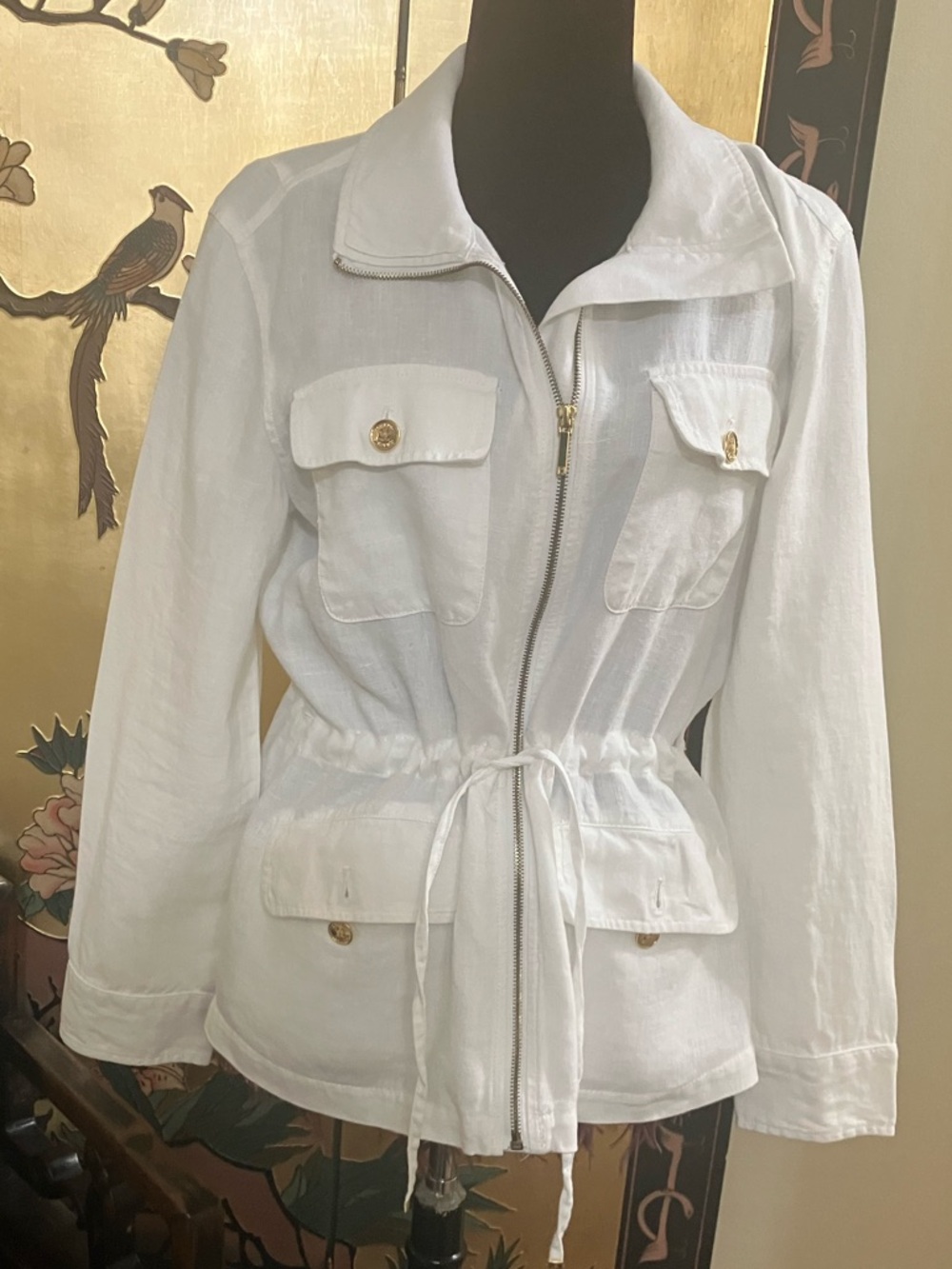 Chaps Linen Jacket - Picture 1 of 15